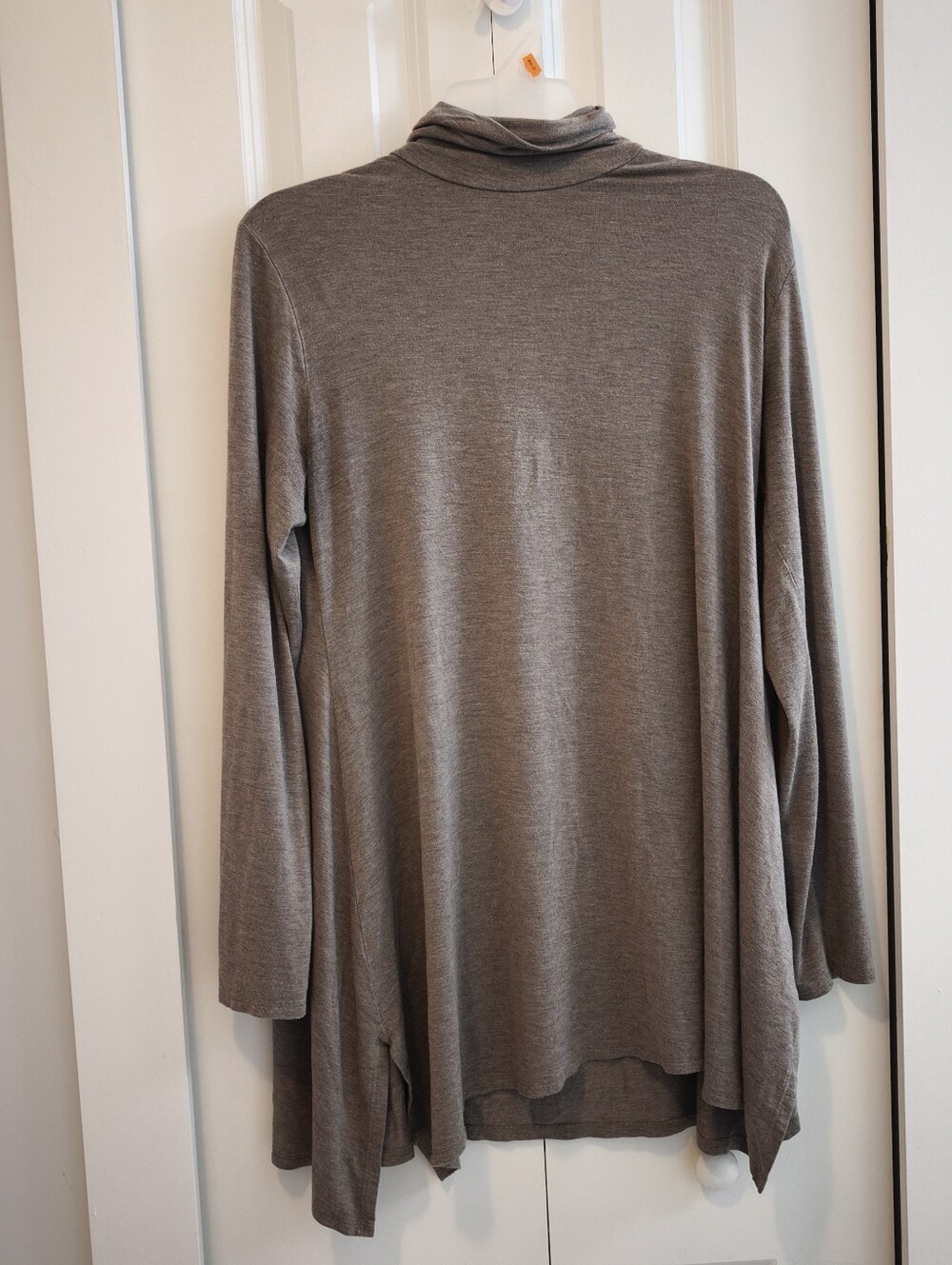 Soft Surroundings Heather Gray Long-Sleeve Drape Tunic